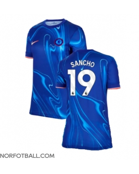 Billige Fotballdrakt Chelsea Jadon Sancho #19 Replika Hjemmedrakt Dame 2024-25 Kortermet